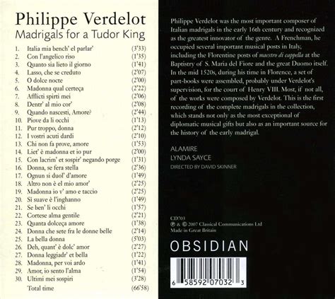 philippe verdelot madrigals for a tudor king|Verdelot: Madrigals for a Tudor King .